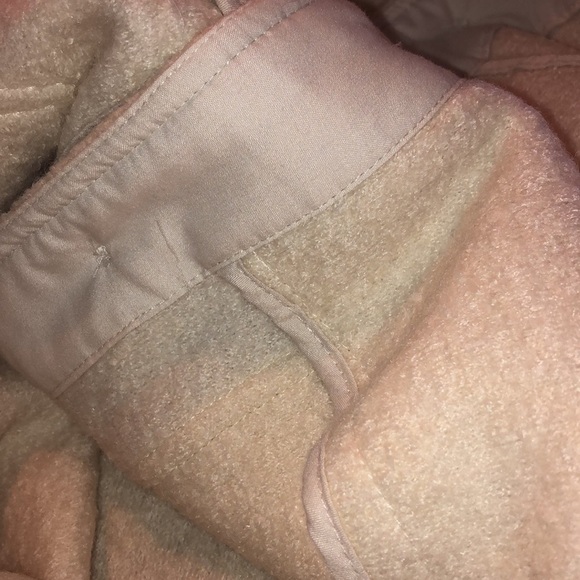 OAK & FORT Thick Rayon Wool Blend Long Sleeve Pointed Collar Button Down Shacket - Picture 15 of 15